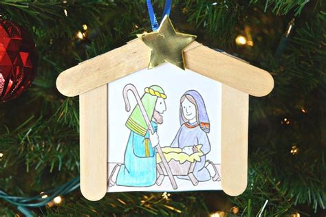 nativity ornament  kids homan  home nativity crafts preschool