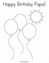 Coloring Balloons Birthday Papa Happy Pink Nanny Ma Print Blue Cursive Outline Twistynoodle Built California Usa Tracing Noodle Ll sketch template