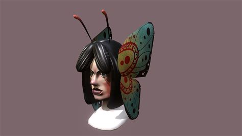 butterfly character 3d model by sindy art [ec8c677] sketchfab