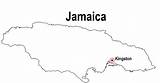 Jamaica Mapa sketch template