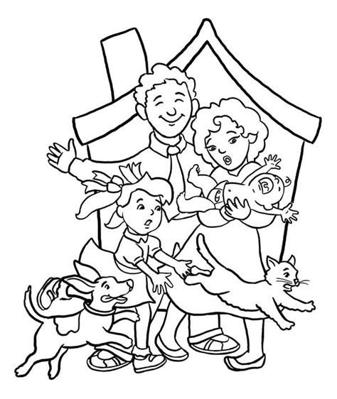 family member coloring page coloring sky