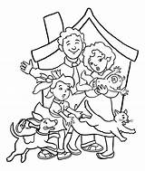 Family Coloring Member sketch template