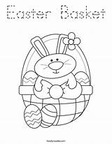 Easter Coloring Pages Basket Bunny Printable Print Noodle Twistynoodle Kids Color Twisty Built California Usa Tracing sketch template