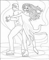 Coloring Pages Skating Dance Figure Ice Colouring Adult Cute Sheets Nicole sketch template