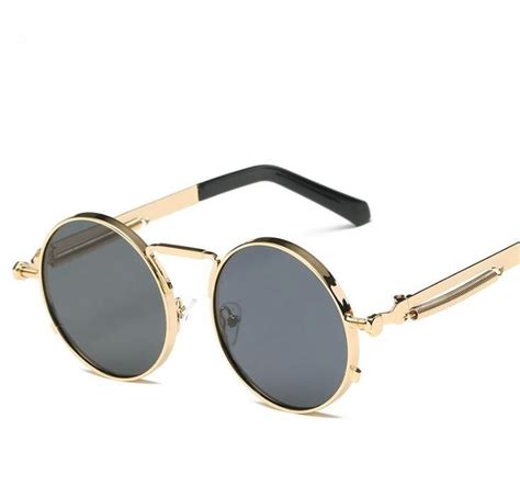 new brand round metal sunglasses steampunk men women fashion glasses