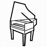 Harpsichord Keyboard sketch template