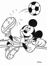 Mickey Pages Coloring Mouse Soccer Hellokids Football Playing Source Color sketch template