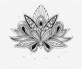Mandala Lotus Tattoo Coloring Mandalas Dibujo Tato Pages Transparent Seekpng sketch template