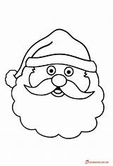 Santa Face Coloring Claus Pages Getcolorings Printable Color sketch template