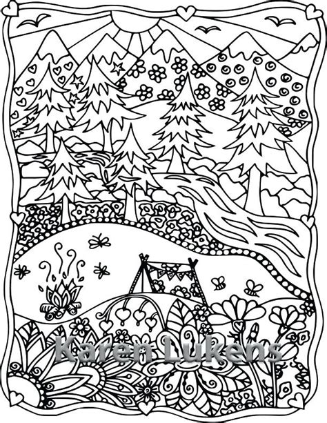 coloring pages camping theme  getdrawings