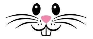 easter bunnyrabbit face cut vinyl decalsticker design  ebay