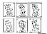 Coloring Patrol Chase Marshall Skye Rubble Zuma Rocky Dogs Paw Pages Printable sketch template