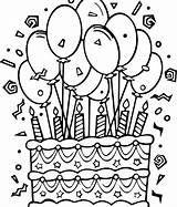 Coloring Pages Cake Birthday Balloons Pastry Drawing Epic Getdrawings Happy Getcolorings Pencil Party sketch template