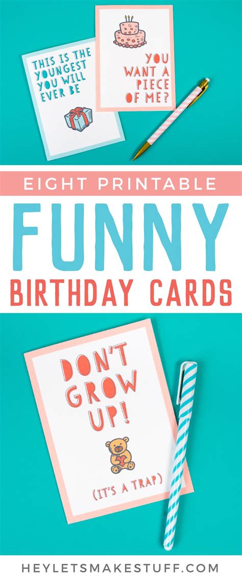 funny printable birthday card printable blank world