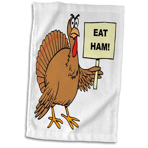 3drose Funny Thanksgiving Turkey Humor Eat Ham Christmas