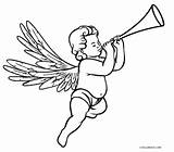 Angel Coloring Pages Christmas Printable Cool2bkids sketch template
