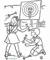 Coloring Pages Sports Hiking Color Print Printable Kids Archery Children Visit Baseball Help sketch template