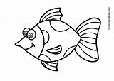 Fish Kids Drawing Animals Coloring Drawings Pages Animal Printable Simple Line Easy Clipart Cliparts Koi Print Book Cartoon Clip Coloing sketch template