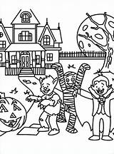 Coloring Halloween Pages Scary Spooky Trick Treat Costumes Adults Fun Sheets Printable Print Safety Tricking Treats Kids Costume Color Crayola sketch template