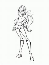 Stella Winx Coloring Pages Club sketch template
