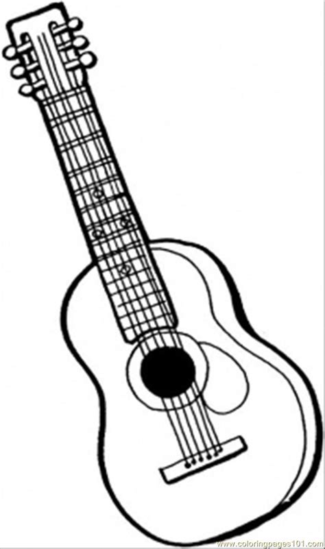 guitar coloring page acoustic guitar coloring pages
