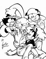 Animaniacs Coloring Pages Wacko Books Popular sketch template
