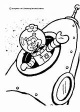 Spongebob Arenita Esponja Cliparts Cohete Squarepants Astronauta Leponge Eponge Espacial Mejillas Astronaut Sonriente Volando Shuttle Animaatjes Coloriages Sponge sketch template