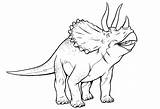 Triceratops Coloring Getdrawings sketch template