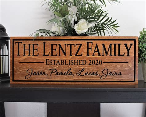personalized family  sign family sign  names