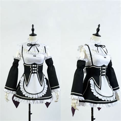 anime re zero kara hajimeru isekai seikatsu ram rem maid dress cosplay