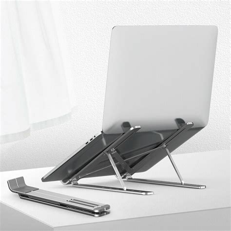 portable folding aluminum adjustable notebook stand foldable laptop