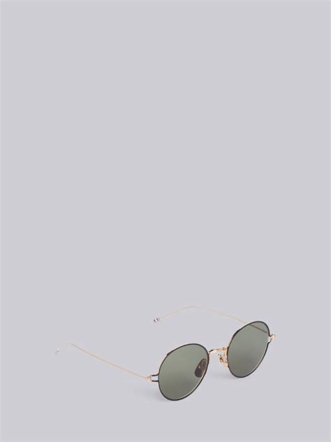 tb915 gold round eye sunglasses thom browne official