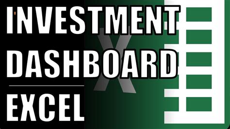 investment trackerdashboard  excel easy youtube