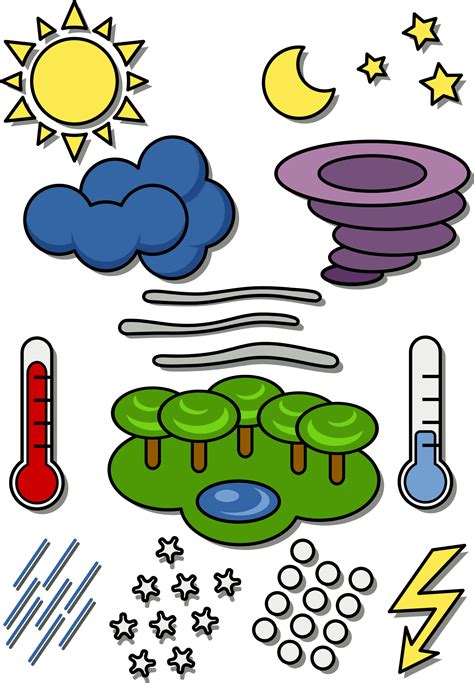 cartoon weather symbols clipart