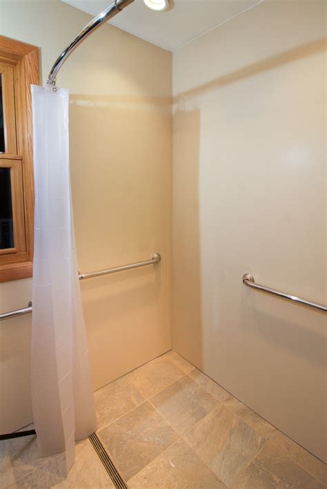 Doorless Walk In Shower Designs With Bench