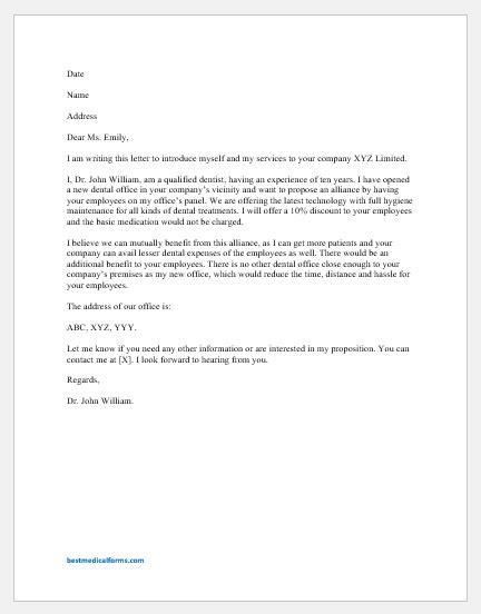 business letter introducing   letter template collection