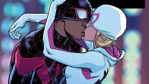 Miles Morales And Spider Gwen Share A Kiss In First Look