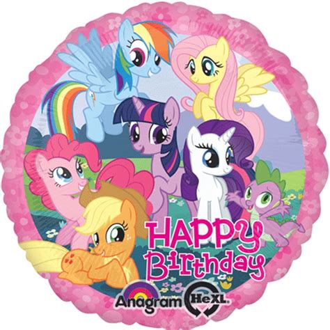 pony happy birthday foil mylar balloon