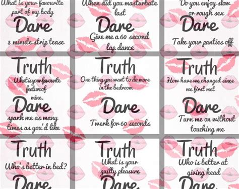 Truth Or Dare Couple S Naughty Game Perfect For Date