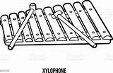 Xylophone Instruments Musical Drawing Coloring Percussion Clipart Vector Musicales Instrument Dibujos Glockenspiel Clip Children sketch template