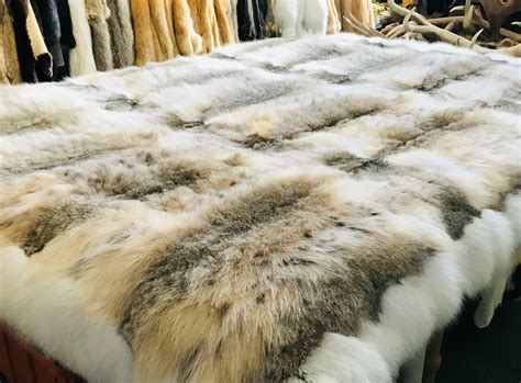 canadian lynx fur blanket bedspread