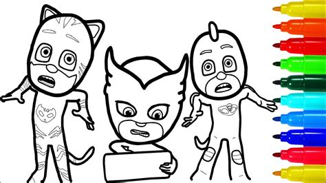 pj masks coloring pages youtube pj masks official website activities