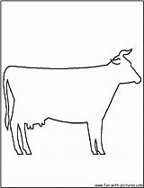 Cow Outline Coloring Clip Printable Cliparts Clipart Dairy Fun Library sketch template