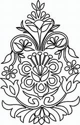 Designs Patterns Indian Floral Flower Flowers Pattern Embroidery Mexican Heritage Simple Coloring Stencil Artcraft Drawing Clipart Bordado Motif Mexicano Bordados sketch template