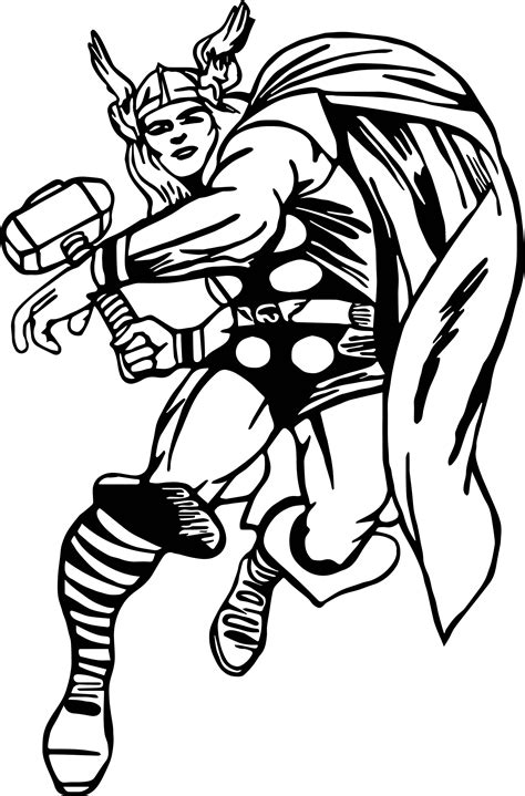 thor printable coloring pages