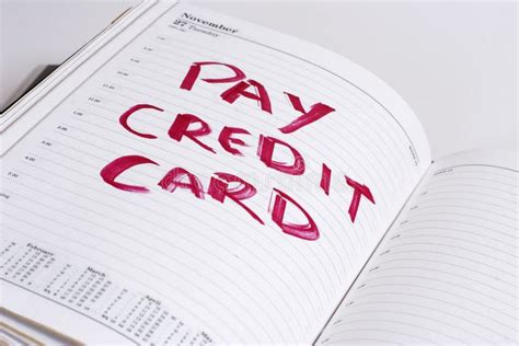 pay credit card bill stock image image  days card