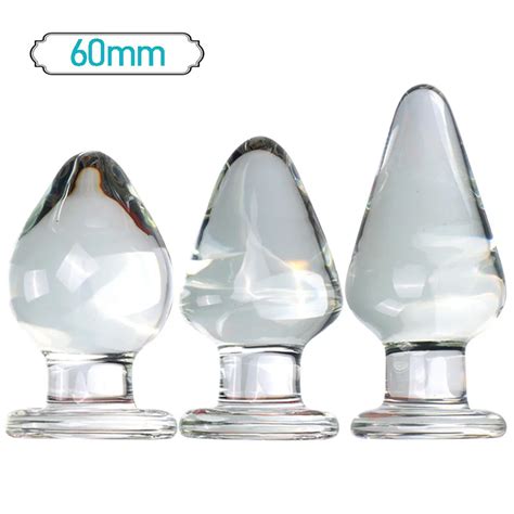 60mm Large Crystal Butt Plug Vagina Ball Big Pyrex Glass Anal Dildo
