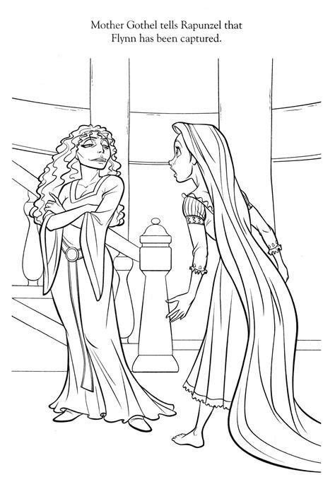 mother gothel silhouette disney coloring pages rapunzel coloring
