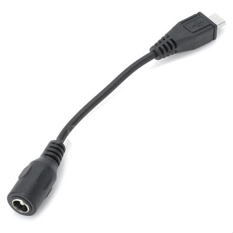 Jual Micro Usb To Female Jack 5 5 X 2 1mm Adapter Cable Black Di