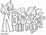 Coloring Pages Months Year November Popular sketch template
